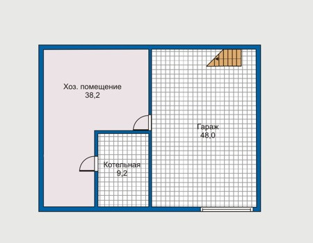 Планировка цокольного этажа :: Проект деревянного дома 10-04