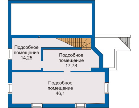 Планировка цокольного этажа :: Проект дома из кирпича 30-92
