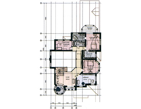 Планировка второго этажа :: Проект дома из газобетона 31-08