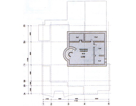 Планировка цокольного этажа :: Проект дома из газобетона 31-09