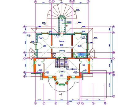Планировка мансардного этажа :: Проект дома из кирпича 34-20