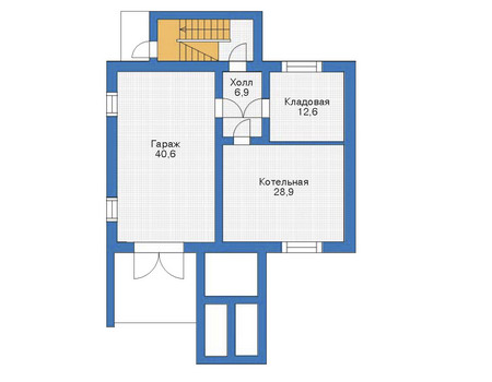 Планировка цокольного этажа :: Проект дома из кирпича 35-46
