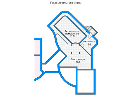 Планировка цокольного этажа :: Проект дома из кирпича 35-93
