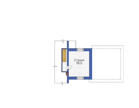 Планировка мансардного этажа :: Проект дома из кирпича 37-74