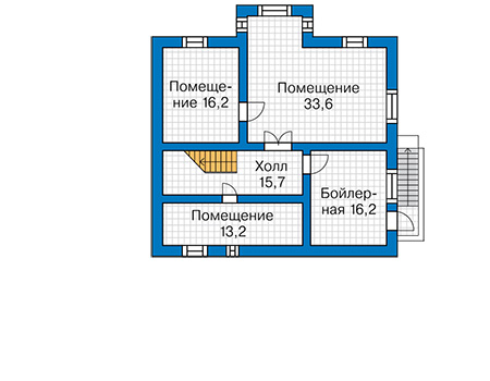 Планировка цокольного этажа :: Проект дома из кирпича 41-50