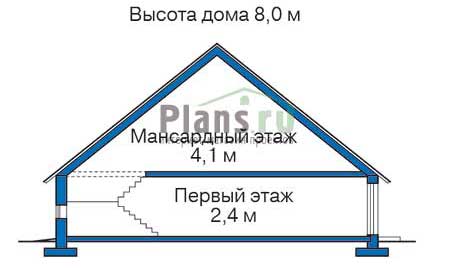 Высота этажей в проекте деревянного дома 10-10