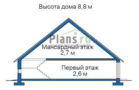 Высота этажей в проекте деревянного дома 11-00