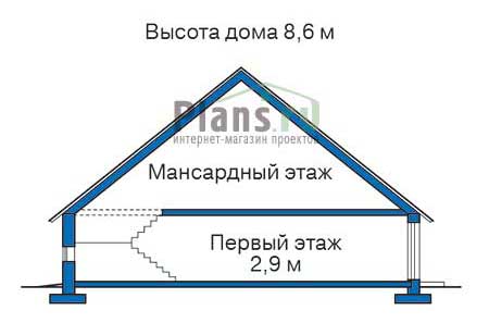 Высота этажей в проекте деревянного дома 11-54