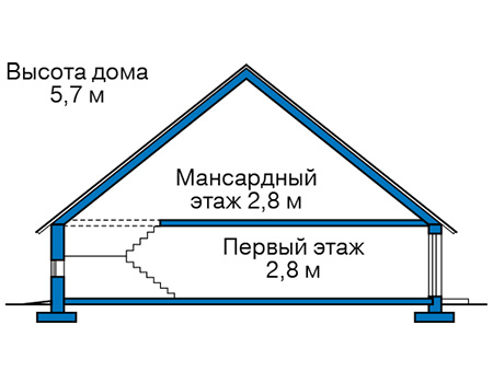 Высота этажей в проекте деревянного дома 12-90