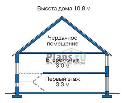 Высота этажей в проекте дома из кирпича 30-57