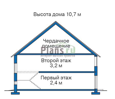 Высота этажей в проекте дома из кирпича 32-75