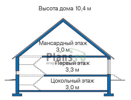 Высота этажей в проекте дома из кирпича 35-67