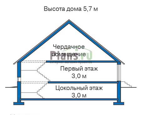 Высота этажей в проекте дома из кирпича 35-99