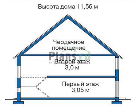 Высота этажей в проекте дома из кирпича 36-52