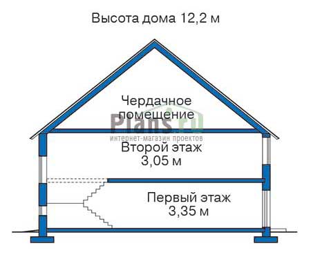 Высота этажей в проекте дома из кирпича 36-83