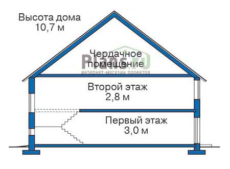Высота этажей в проекте дома из кирпича 37-08