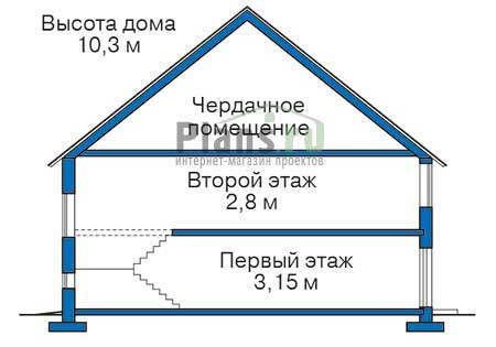Высота этажей в проекте дома из кирпича 37-89