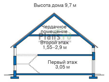 Высота этажей в проекте дома из кирпича 38-13