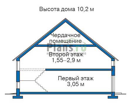 Высота этажей в проекте дома из кирпича 38-14