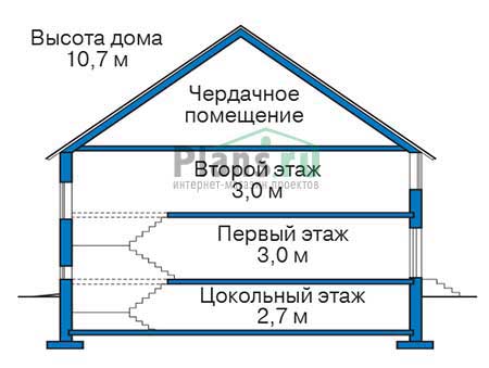 Высота этажей в проекте дома из кирпича 38-97