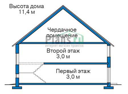 Высота этажей в проекте дома из кирпича 39-16