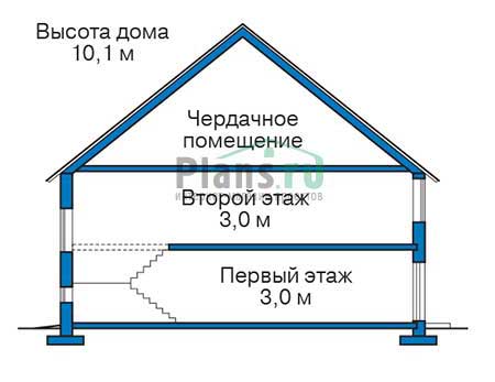 Высота этажей в проекте дома из кирпича 39-42