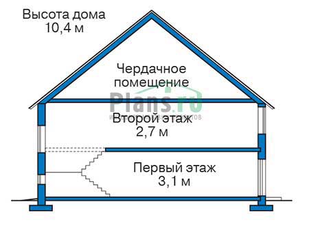 Высота этажей в проекте дома из кирпича 39-85