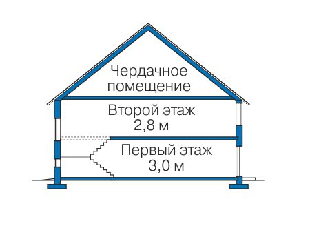 Высота этажей в проекте дома из кирпича 40-59