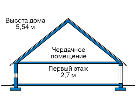 Высота этажей в проекте дома из кирпича 41-23