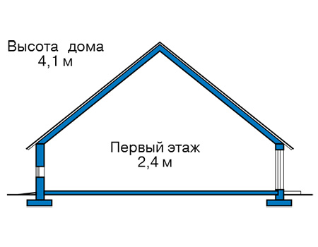 Высота этажей в проекте дома из кирпича 41-63