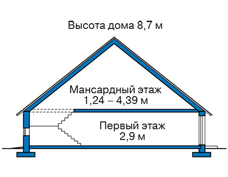 Высота этажей в проекте дома из кирпича 43-77