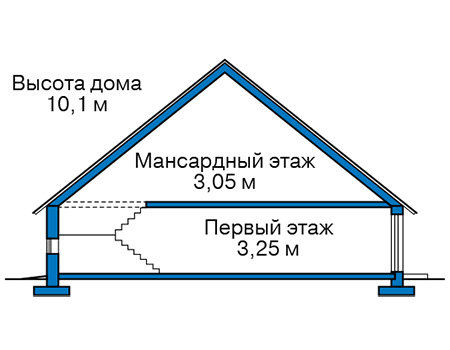 Высота этажей в проекте дома из кирпича 44-98