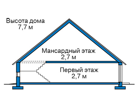 Высота этажей в проекте дома из кирпича 45-08