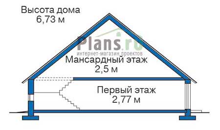 Высота этажей в проекте деревянного дома 70-19