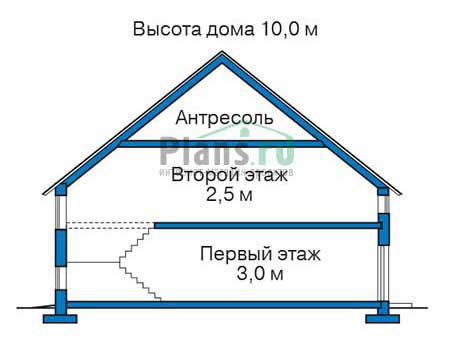 Высота этажей в проекте дома из кирпича 70-46