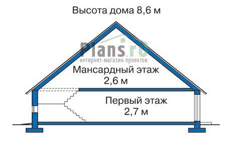 Высота этажей в проекте дома из кирпича 70-57