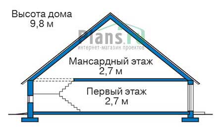 Высота этажей в проекте дома из кирпича 73-24